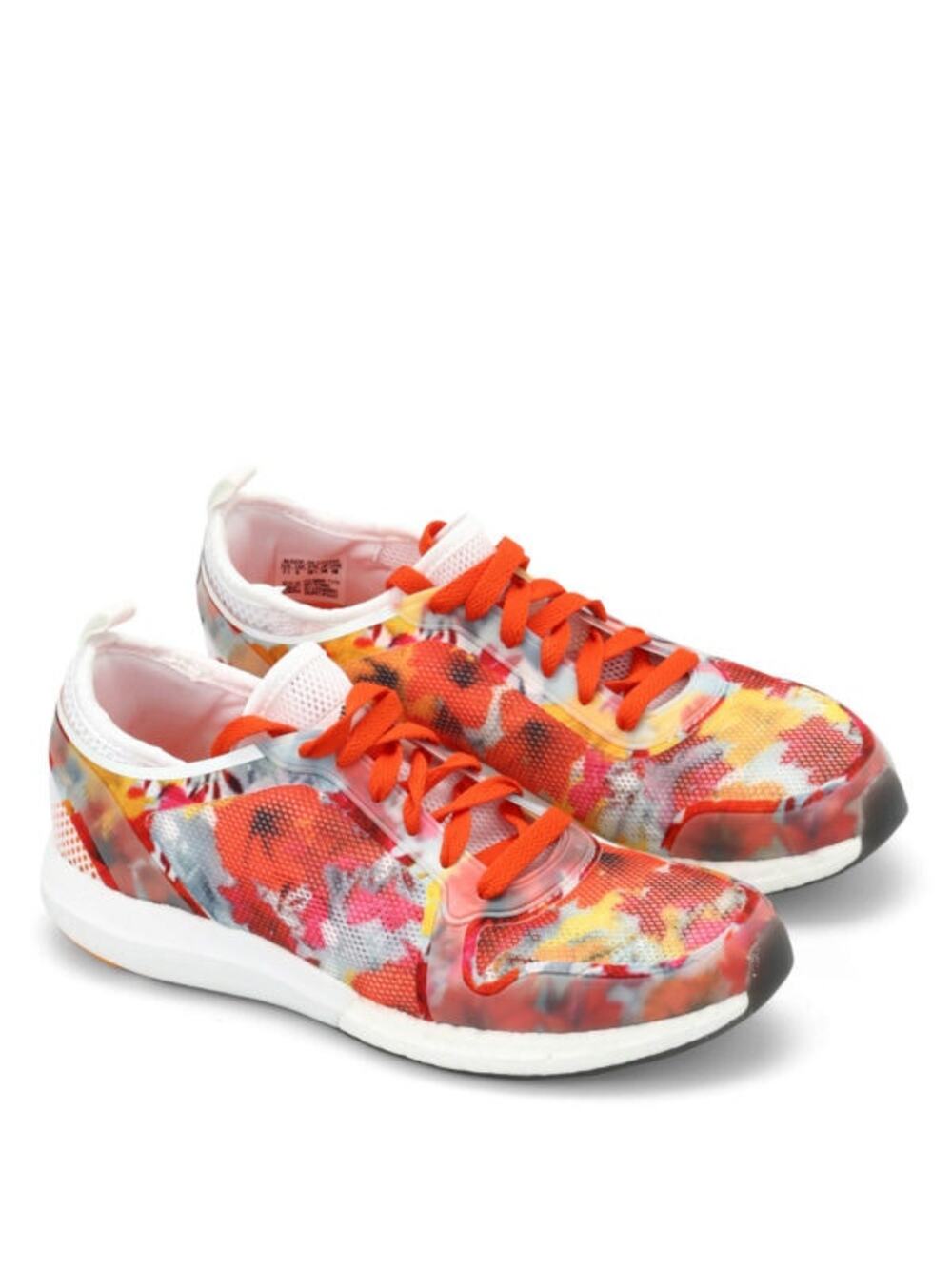 Adidas Stella McCartney Orange Floral Print Sonic Running Sneakers US 10